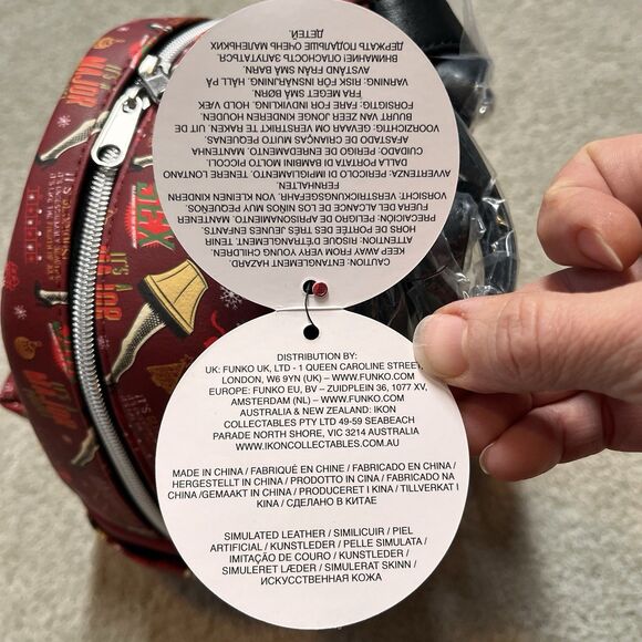 NEW A Christmas Story Leg Lamp Mini Backpack Loungefly Red Holiday Christmas Tag - Picture 7 of 12